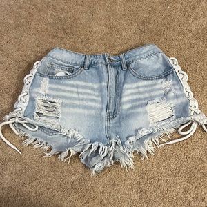 Lace up shorts